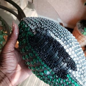 Blinged out Eagle colors football